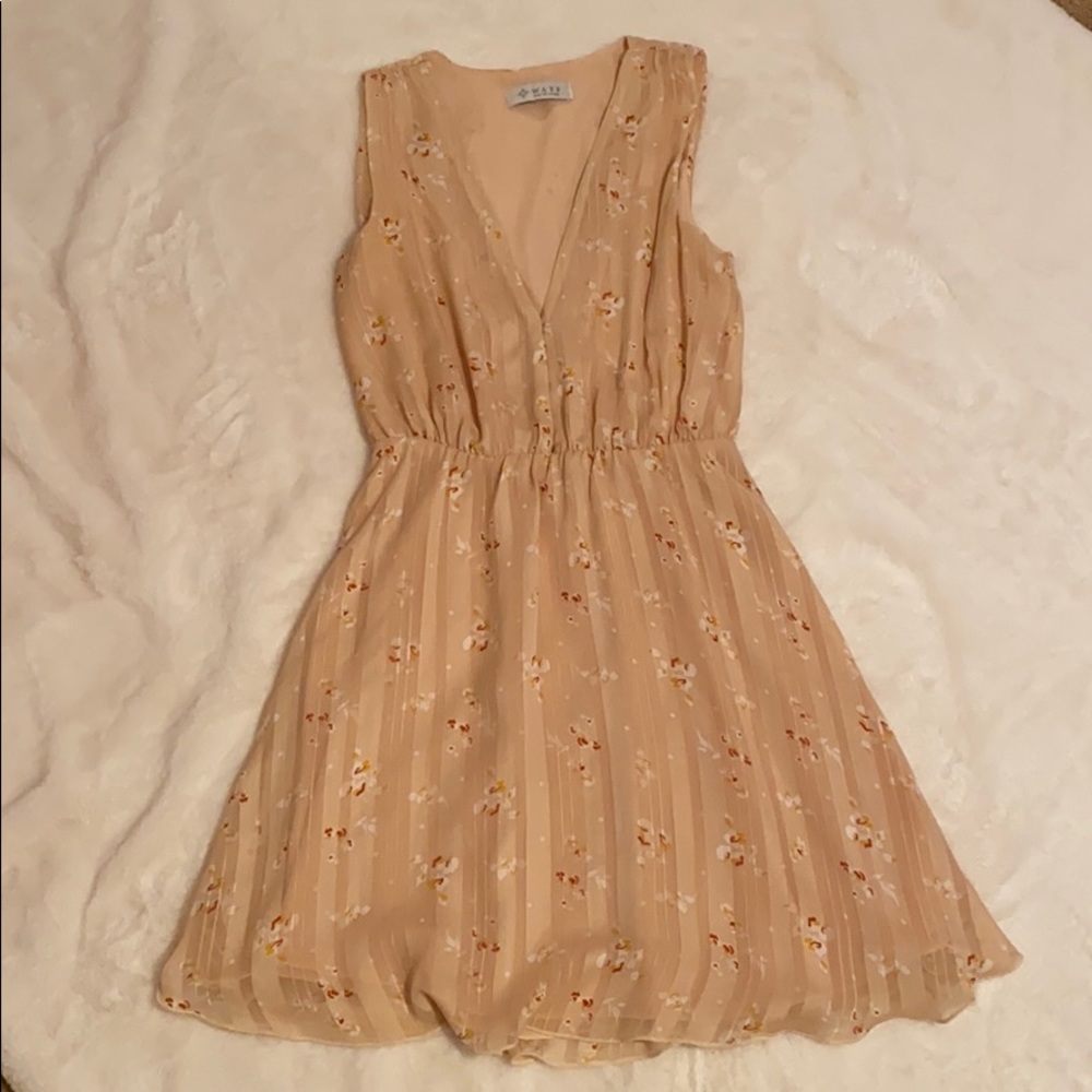 Peach floral dress